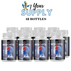 Memovita- Brain Support- 12 Bottles- 720 Capsules