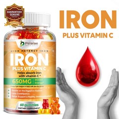 Iron 650mg – Vitamin C -Replenishes Energy,Relieves Fatigue,Reduces Constipation