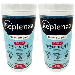 Replenza GLP-1 Support Daily Replenisher Mixed Berry 30 Scoops Each Lot of 2