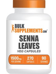 BulkSupplements Senna Leaf Extract Capsules – 150mg-1500mg – 270-365 Count