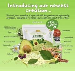 Luxe Slim AVOCADO Beauty Smoothie Collagen Drinks 8 Sachets