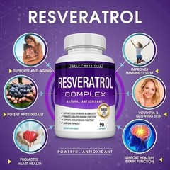 3PCS Resveratrol Supplement 1800mg Natural Antioxidant Premium
