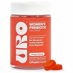 O Positiv URO Prebiotic Fiber Gummies for Digestive Gut Health Sherbet, 50 ct