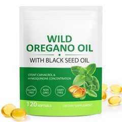 Resilia Oregano Oil Capsules 120 Count 6000mg Oil of Oregano with Black Seed oil
