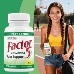 “Med Free Living Factor 5 -Natural Joint & Muscle Help Complex – 120 Capsules V2