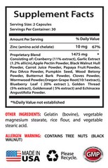 Colon Cleanse Caps – Anti Parasite Cleanser 1485mg – Carrot Juice Supplement 2B