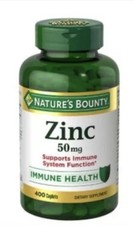 NATURES BOUNTY ZINC ~ Supports Immune Health 50mg 400 ct Caplets ~ Exp 06/2028