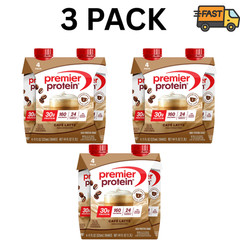 Premier Protein Shake Café Latte 30g Protein 11 fl oz 12 Ct Bottles
