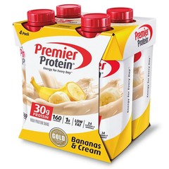 Premier Protein Shake, Bananas & Cream, 30g Protein, 11 Fl Oz, 4 Ct..