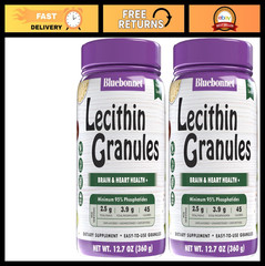 Non-GMO Soy Lecithin Granules, Gluten-Free, Vegan, Sugar-Free, 12.7 oz (2 Pack)