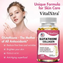 Glutathione Collagen 1000mg30~120Caps Skin Brightening,Antioxidant&Detox Support