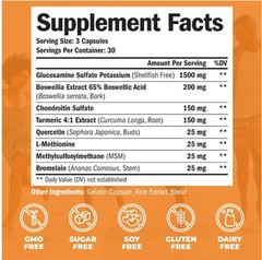 Vimerson Health Glucosamine Chondroitin MSM Turmeric Boswellia 90 Capsules