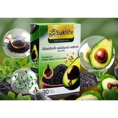 6 X SukLife Avocado Oil Black Sesame Oil Plus Gaba Dietary 30 Capsules