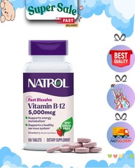 Natrol Vitamin B12 Fast Dissolve Tablets, Promotes Energy, Supports a Healthy..