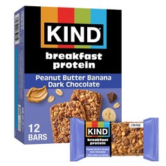 KIND Breakfast Protein Bars, Peanut Butter Banana 6 Count (12 Bars), No Color