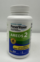 Bausch + Lomb PreserVision Areds 2 Eye Vitamin 60 Mini Soft Gels 7/2027