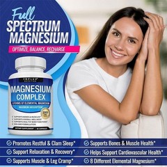 Toplux Nutrition Magnesium Complex 1000mg 8 Elemental Magnesium – 1/2/3 Bottles