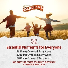 Flaxseed Oil Liquid 7,640mg ALA Omega 3 8 oz Cold Pressed Vegan Gluten Free