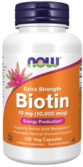 Biotin 10 mg 10,000mcg Extra Strength 120 Veg Caps 10000mcg