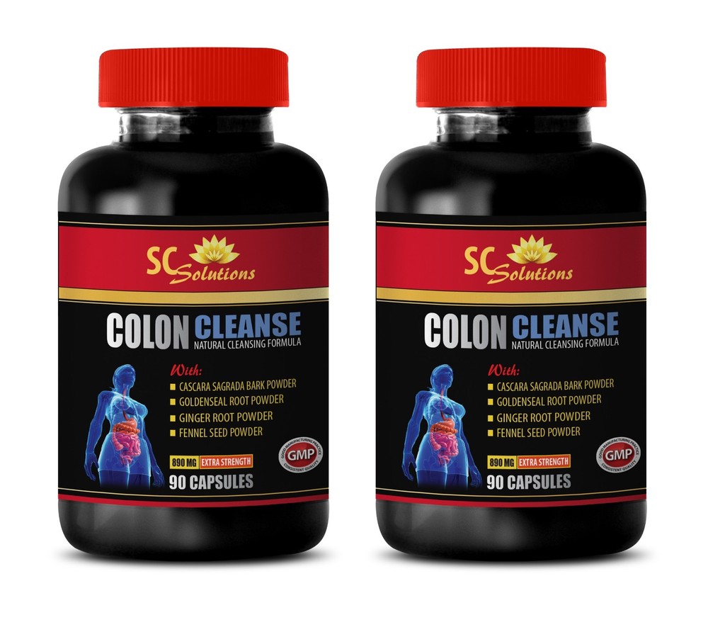 Refreshing blend – COLON CLEANSE COMPLEX – Detox support 2 Bottles 180 Capsules
