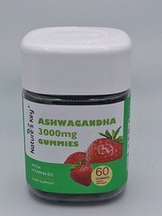 Nature’s Key Ashwagandha 3000mg gummies with Vitamin D2, 60 gummies