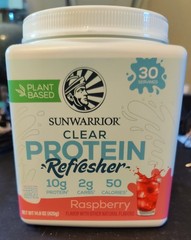 SunWarrior Clear Protein Refresh – Raspberry (14.8 Oz. / 30 Servings) Refreshing