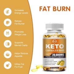 KETO BHB 2000mg Ketone FAT BURNER Weight Loss Diet Pills Ketosis 120-600ct