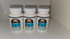 3 Pack Source Naturals N-A-G N-Acetyl Glucosamine 500 mg 60 Tabs Exp 09/27