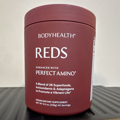 BodyHealth Reds Enhanced Perfect Amino Powder Vegan Gluten-Free 8.3 oz 40 Serv