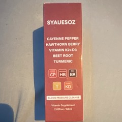SYAUESOZ Blood Pressure Vitamin Supplement Liquid Cayenne Beet 2.03 fl oz