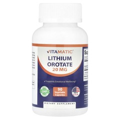 Lithium Orotate, 20 mg, 90 Vegetable Capsules