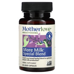 2 X Motherlove, Breastfeeding, More Milk Special Blend, 60 Liquid Capsules