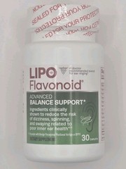 Lipo-Flavonoid Advanced Balance Support Reduce Dizziness 30 ct Exp 12/26
