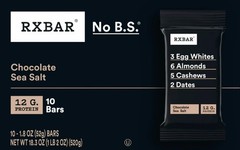 RXBAR Chocolate Sea Salt Chewy Protein Bars Gluten-Free Ready-to-Eat 10 Count