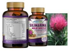 Milk Thistle (Silymarin) Extract 1200 mg liver cleanser liver detox cardio 120 c