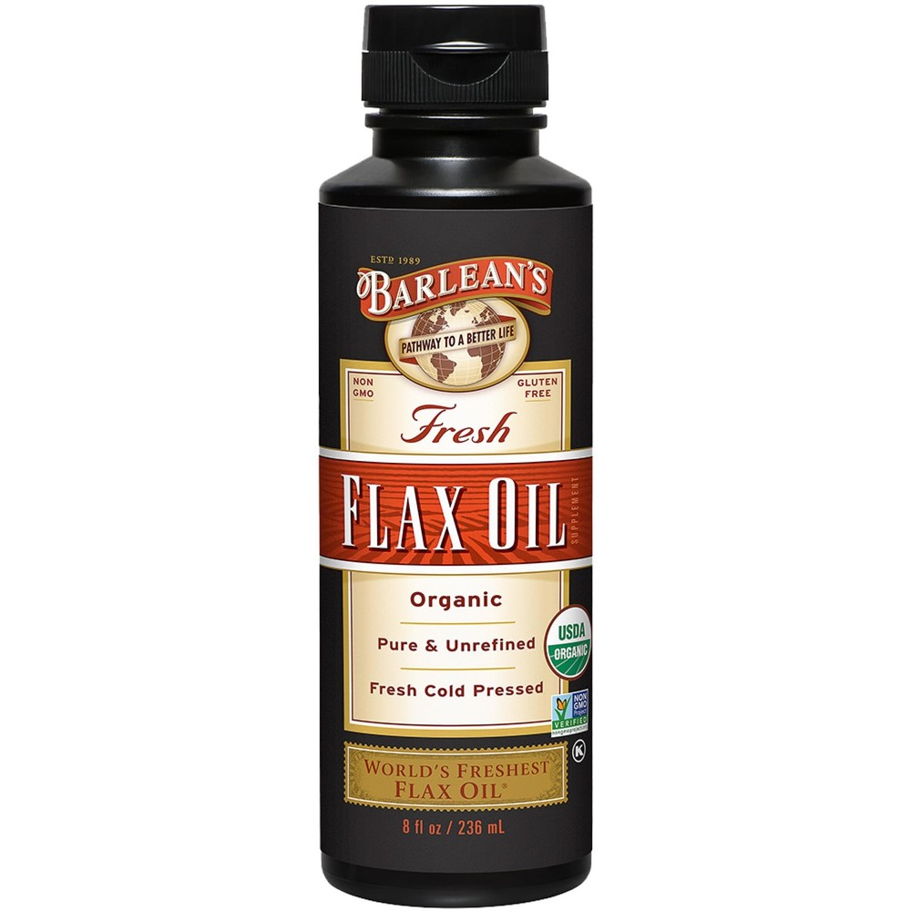 Flaxseed Oil Liquid 7,640mg ALA Omega 3 8 oz Cold Pressed Vegan Gluten Free