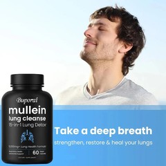Mullein Leaf Extract 60pcs,Supports Nervous and Respiratory Health,Soothe Coughs
