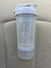 ProStak Plastic Bottle Blender and Drink Shaker BPA-Free, Gray/Clear, 16 oz