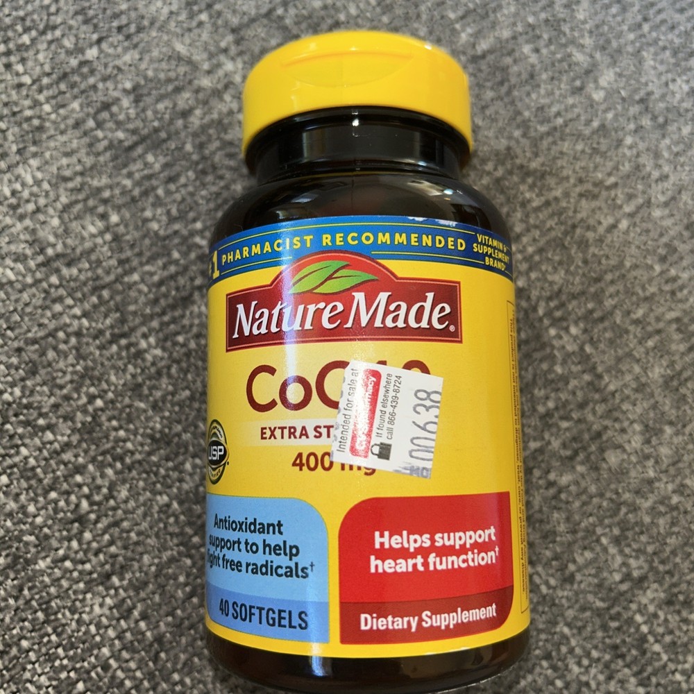 New Nature Made CoQ10 400 mg Softgels – 40 Count Exp Date/11/2027