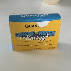 Quantum Energy Squares Variety Pack 8, 100mg Caffeine, 10g Protein Bars