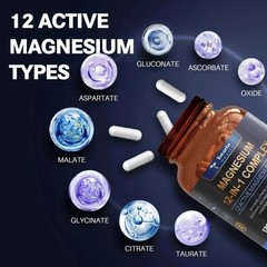 Magnesium 12 in 1 Complex 700mg -Dietary Dietary Supplement 120 capsules 2 PACK