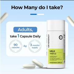 2 BOTTLES—Milk Thistle Liver Detox Supplement – 300mg Silymarin – OXYENERGY