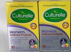 2x Culturelle Women Wellness Probiotic Vaginal Health 30 Chewables Exp 06/2027