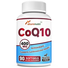 Naturenutri,CoQ10,Antioxidant,Supports Cardiovascular health,400mg,90 softgels
