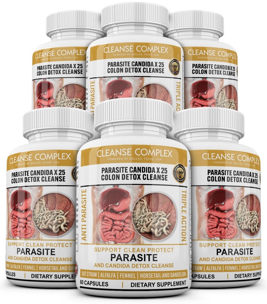 6 x PARASITE DETOX BODY CLEANSE Complex Anti-PARASITE Support Cleanse 360 quick