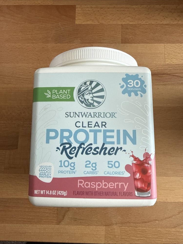SunWarrior Plant Based Clear Protein Refresh Raspberry 14.8 Oz 30 Servings