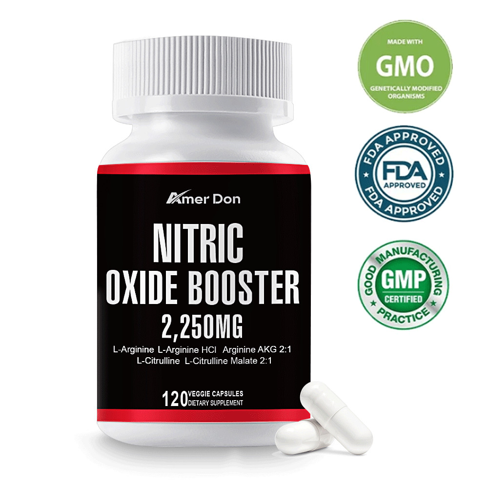 240 Nitric Oxide Booster Supplement L-Arginine Capsule L-Citrulline Pills Cap