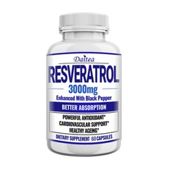 Resveratrol Capsules 3000mg Natural Antioxidant, Anti Aging, Anti Inflammatory