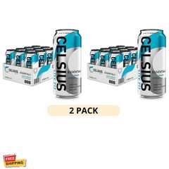 CELSIUS ESSENTIALS Sparkling Blue Crush Energy Drink 16 oz 12 Pack