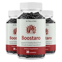 (3 Pack) Boostaro Male Stamina Gummies for Advanced Blood Flow Support 30Gummies